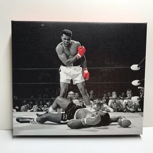 Ali vs liston boxing canvas wall art